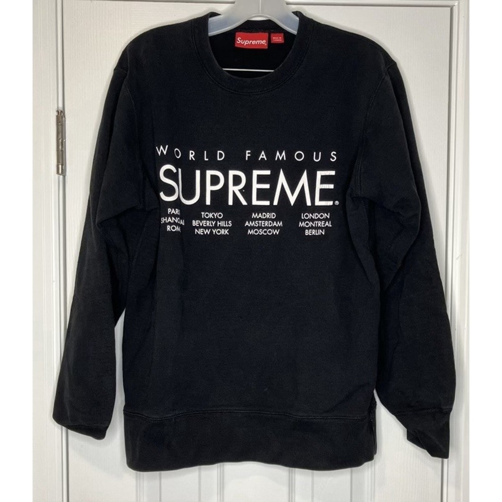 Supreme Men's World Famous Crewneck Sweater Black Size‎ Medium